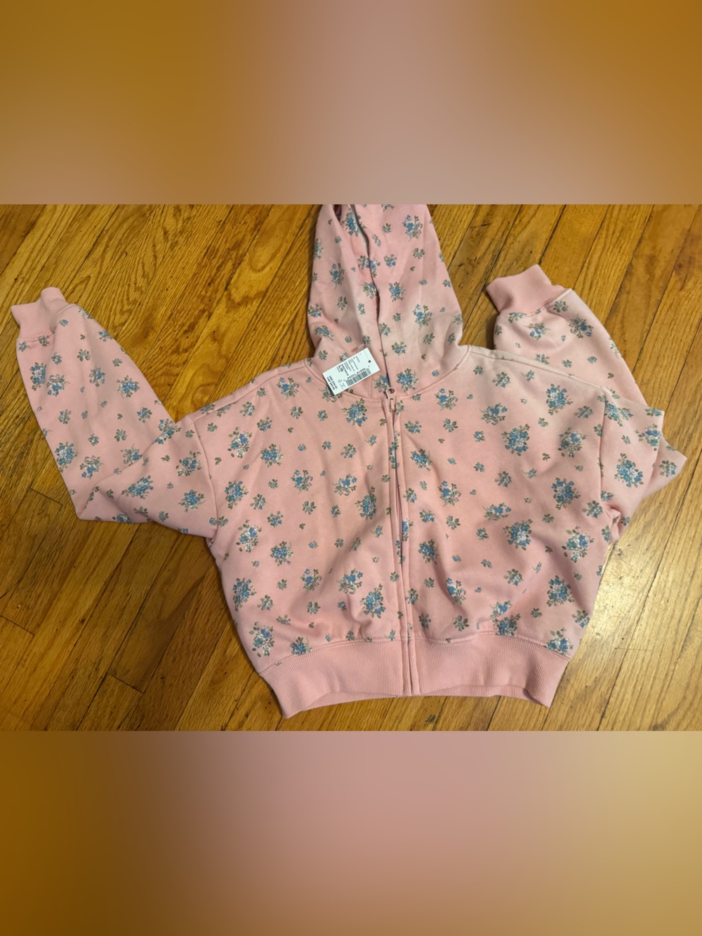 The Children's Place Pink Floral Zip Hoodie